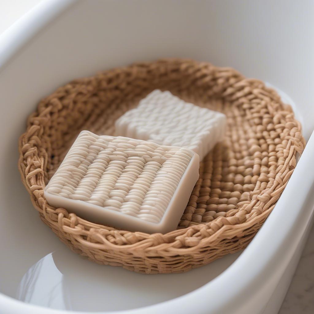 Wicker Bathtub Soap Dish