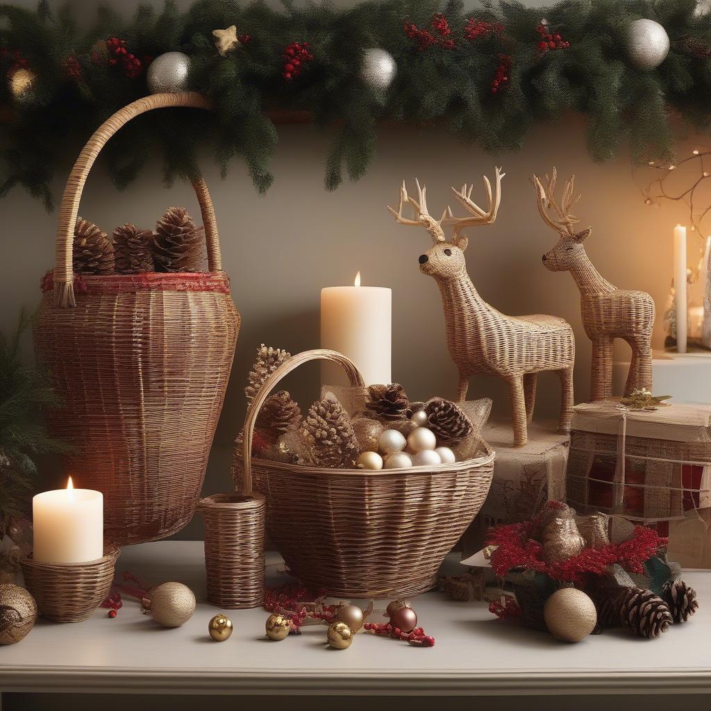 Wicker Holiday Decor Ideas