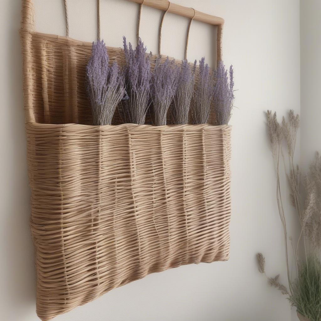 Wicker Laundry Room Wall Decor: Rustic Charm