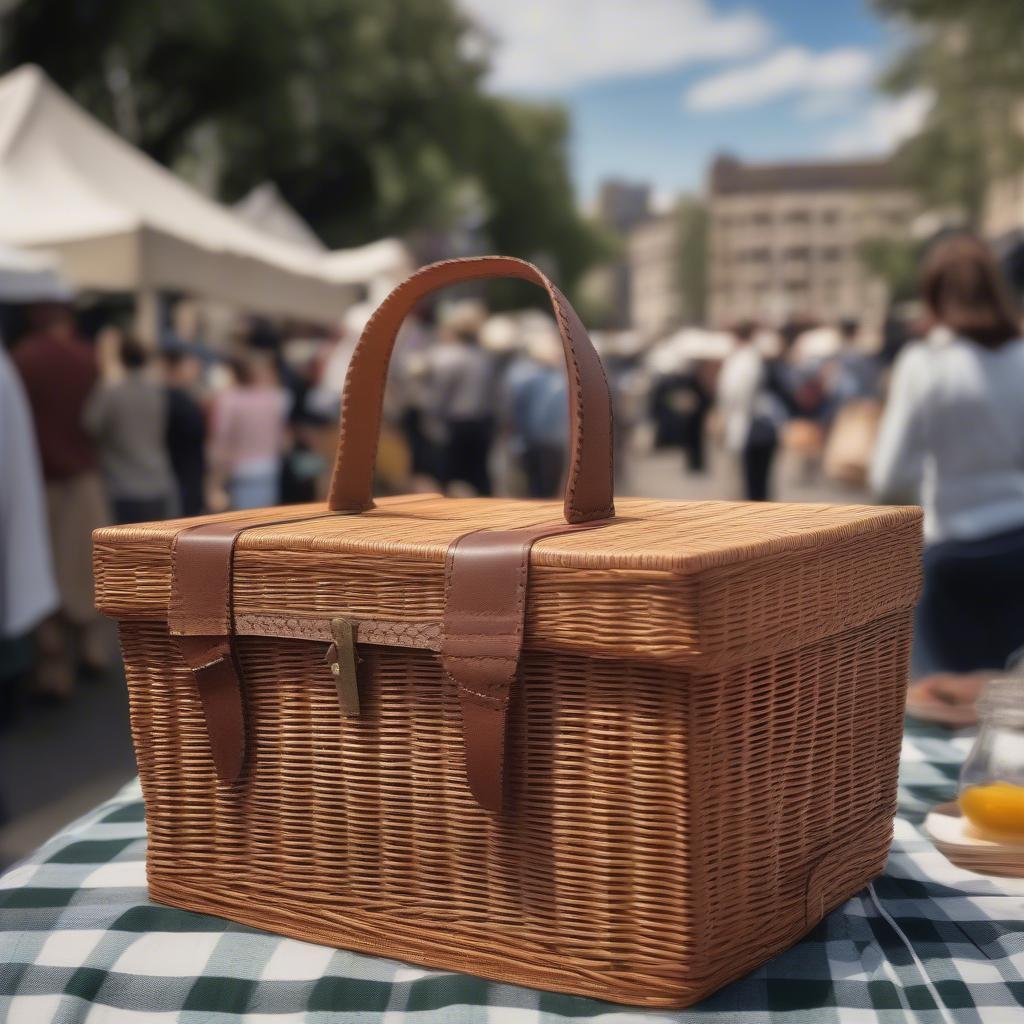 Wicker Picnic Basket at 44th and X