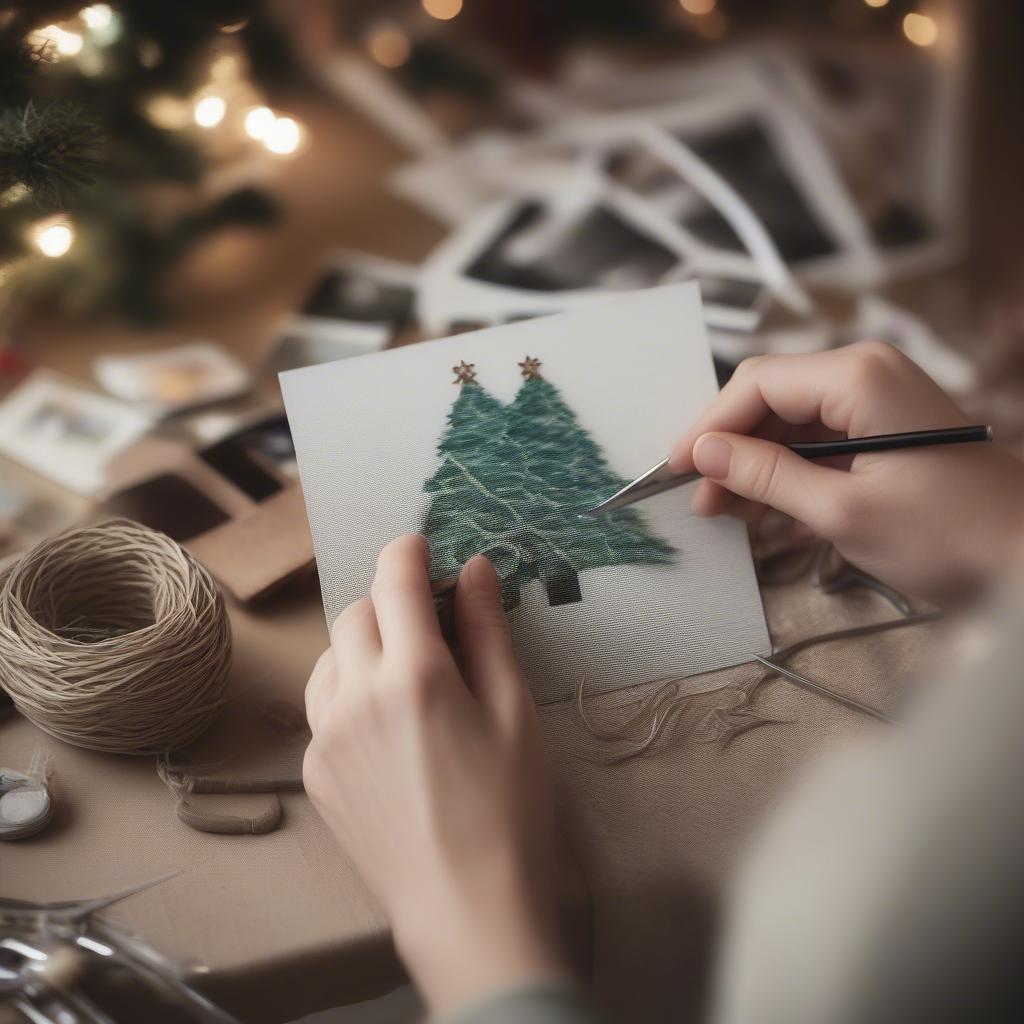 DIY Wicker Picture Ornaments