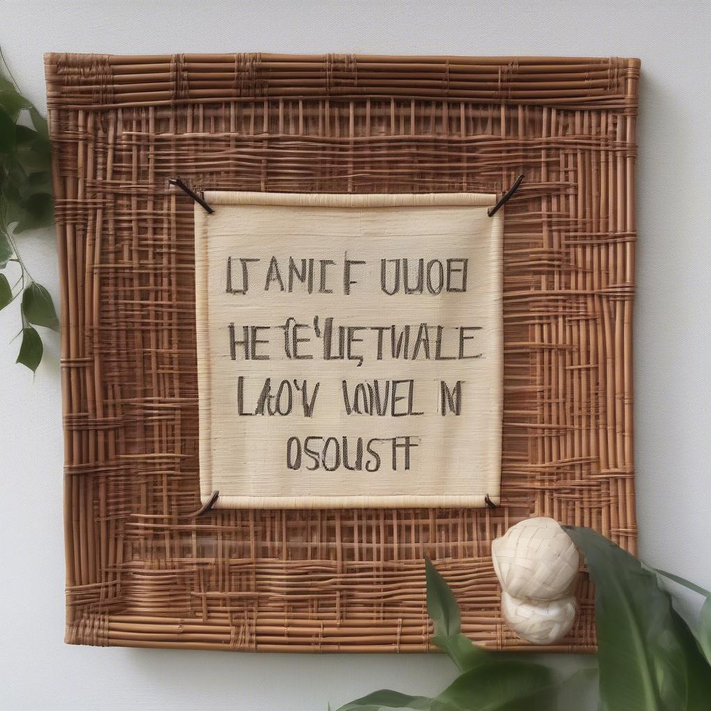 Wicker Quotes Wall Decor