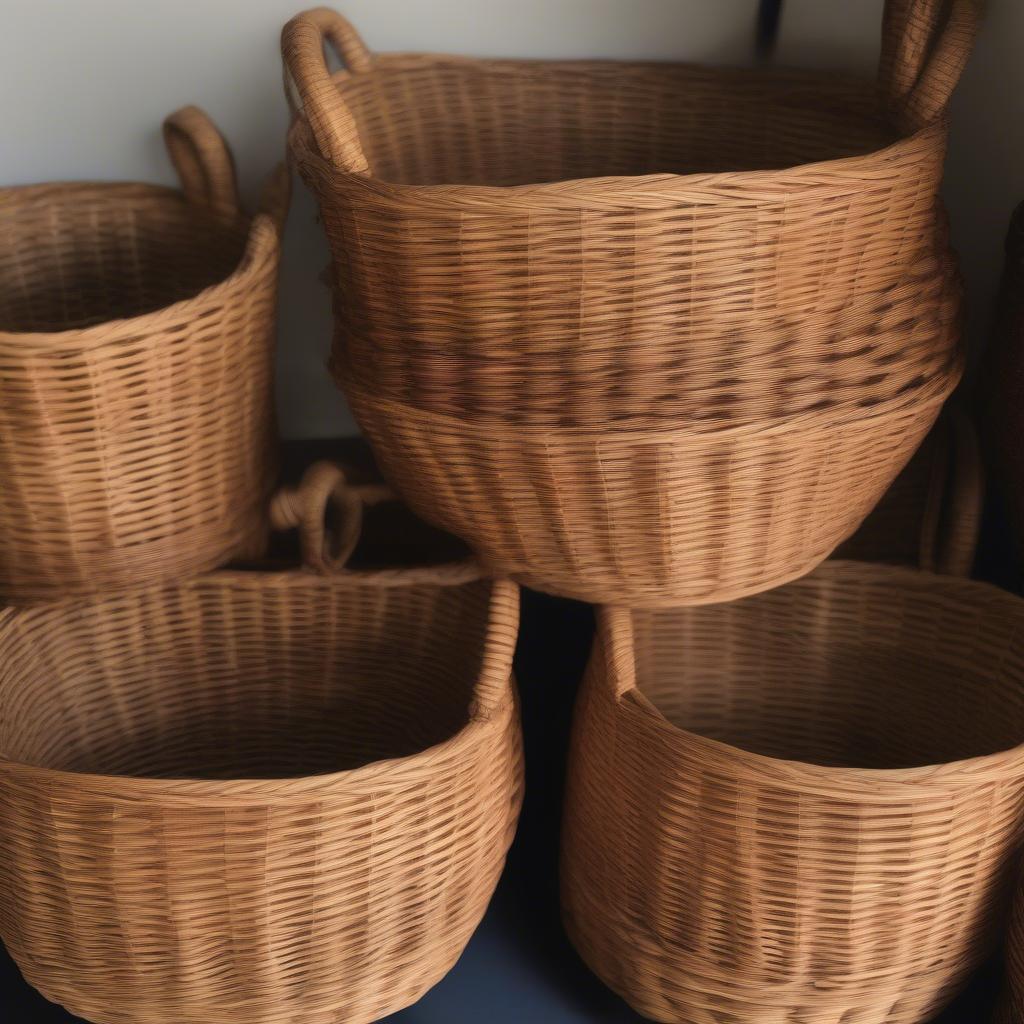 Wicker and Rattan 25x25 Baskets