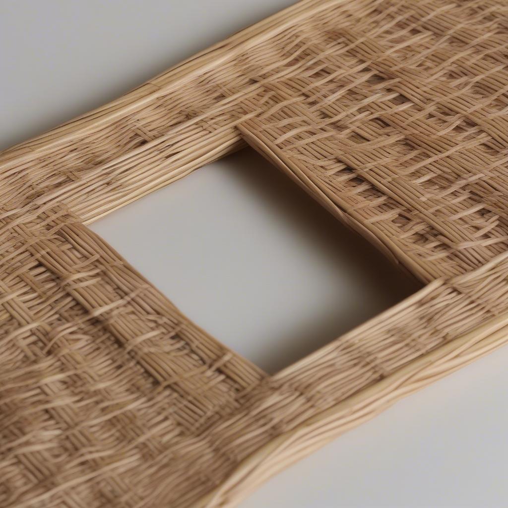 Wicker & Rattan 25x25 Picture Frame with 8x10 Mat