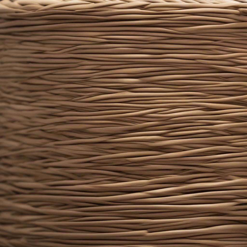 Close-Up of Intricate Wicker Basket Detail