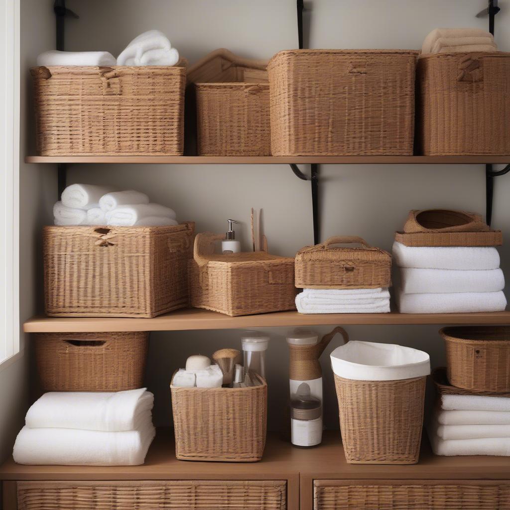 Wicker and Rattan Baskets for Cleaning and Organization