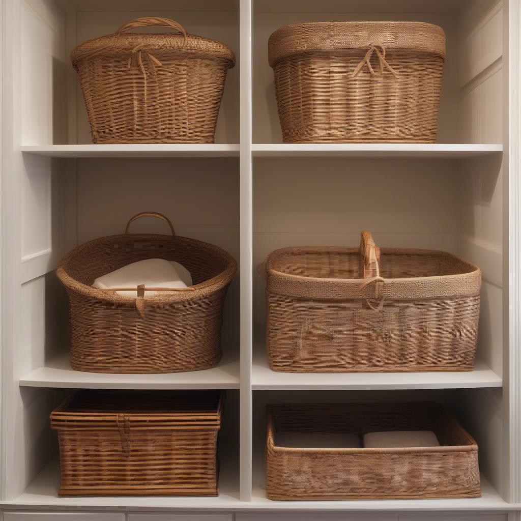 Wicker and Rattan Baskets in Established Plaques Houses