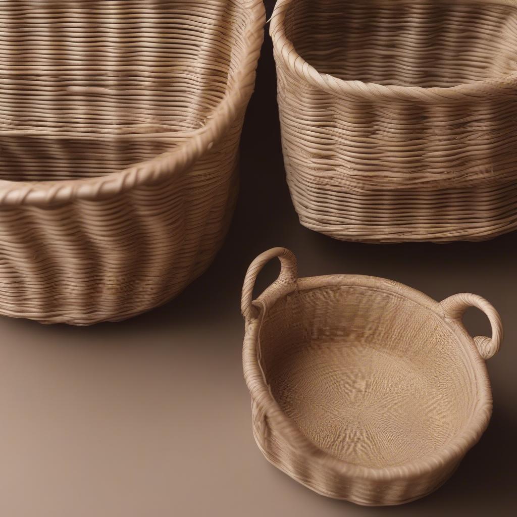 Wicker and rattan baskets showcasing their natural beauty and versatility in various settings.