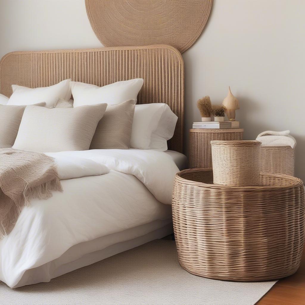 Wicker and Rattan Bedroom Decor