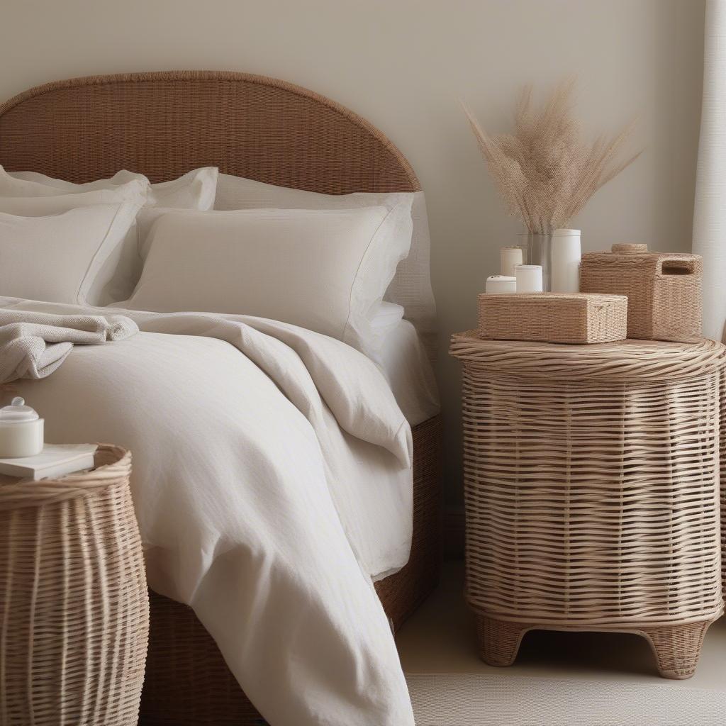 Wicker and Rattan Bedroom Decor