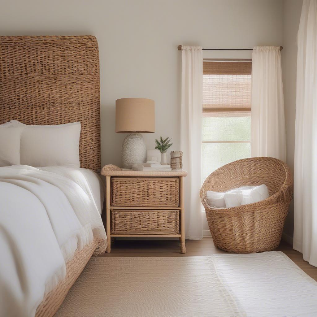 Wicker and Rattan Bedroom Decor Inspiration