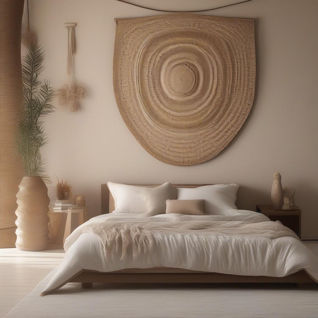 Wicker and Rattan Bedroom Wall Art