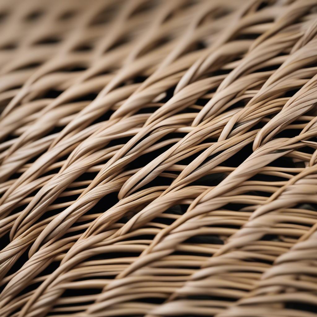 Close-up of a wicker and rattan canvas print