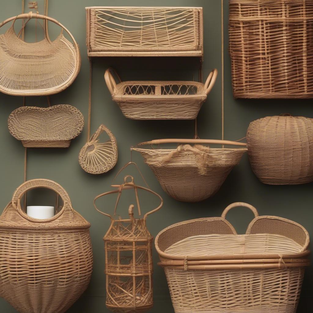 Variety of Wicker and Rattan Card Shapes