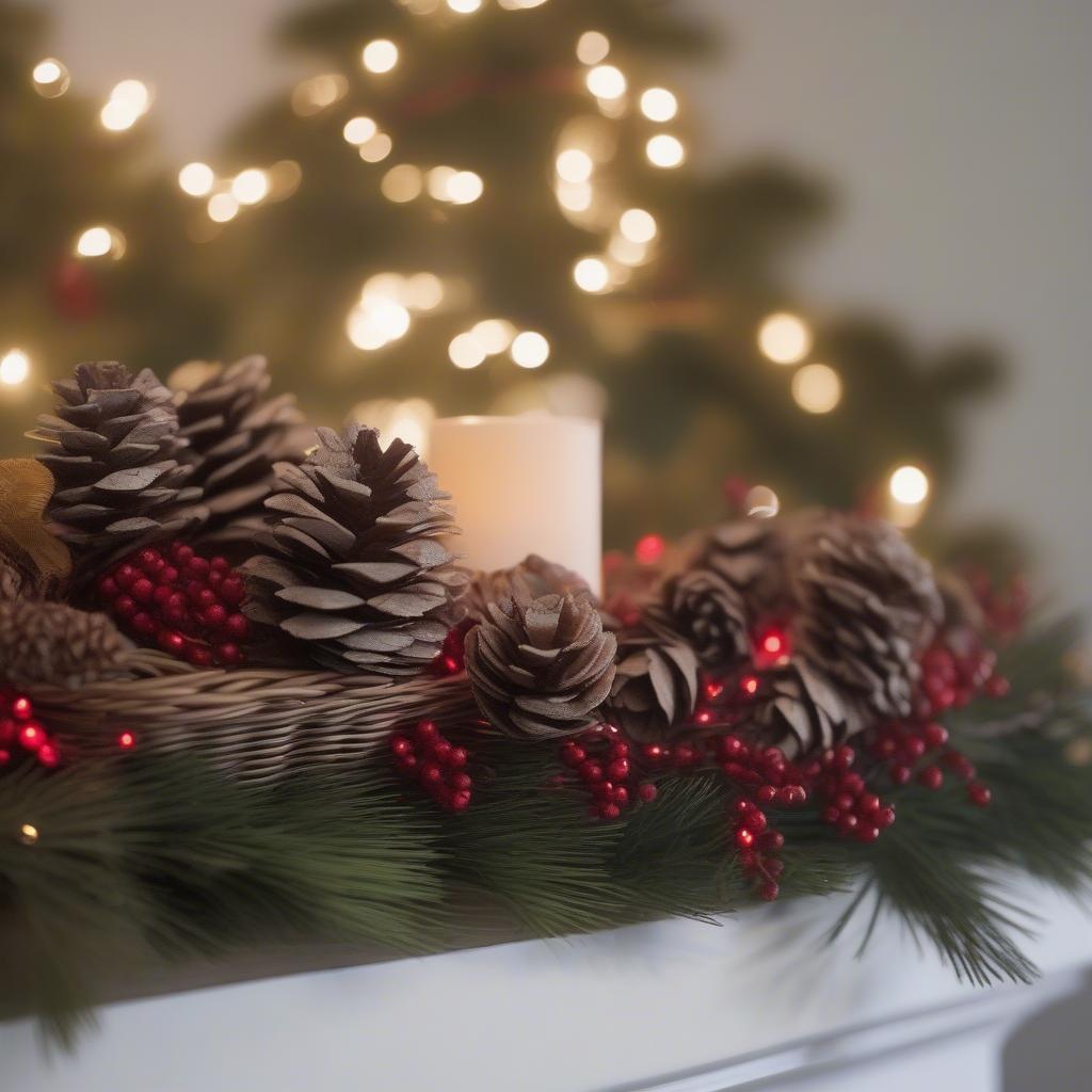 Wicker and Rattan Christmas Decor