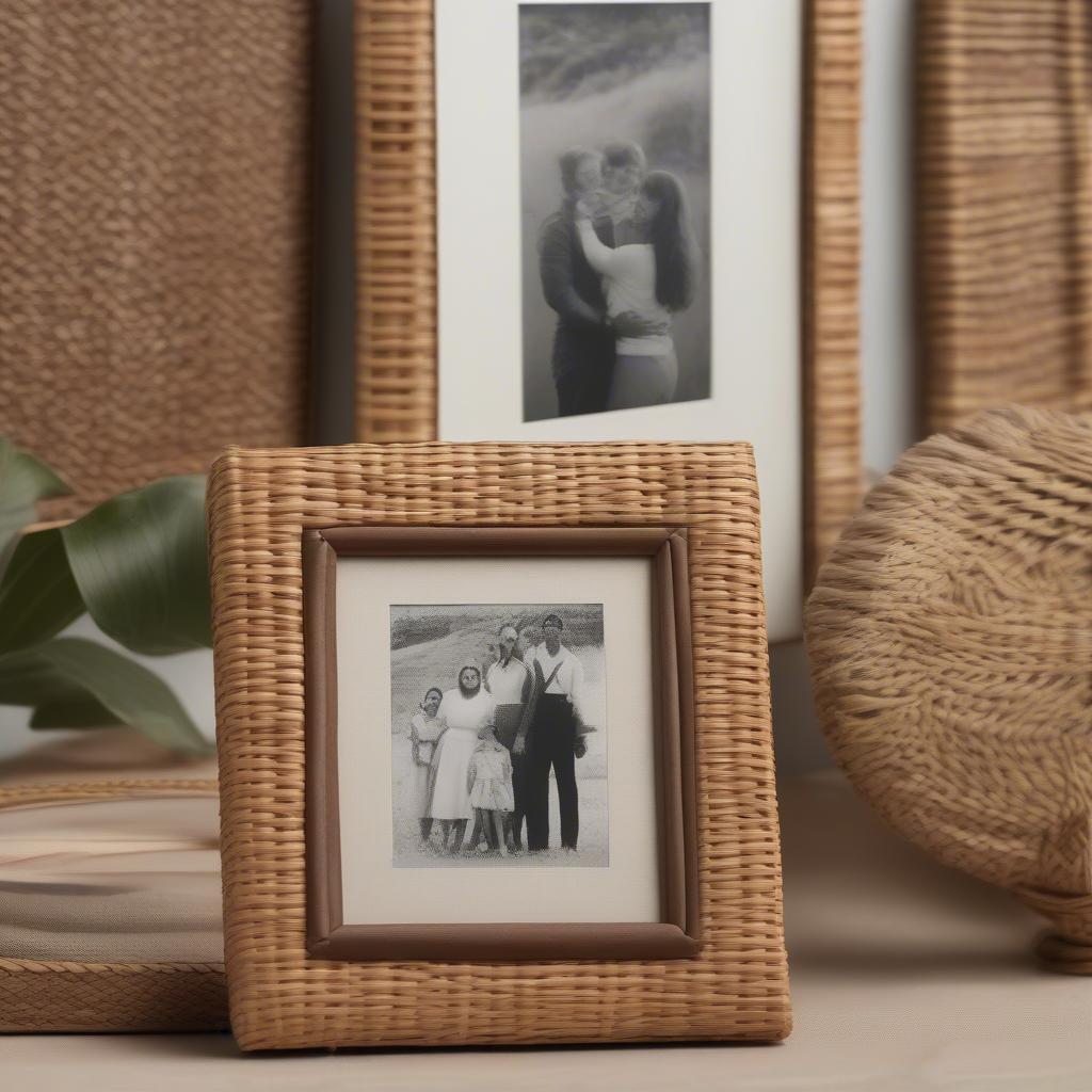 Wicker and Rattan Collage Family Frames