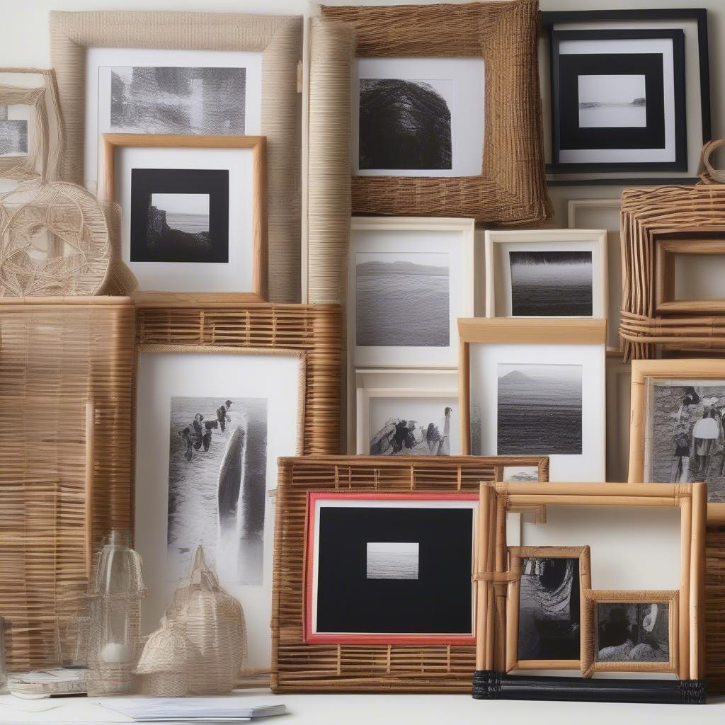 Wicker and Rattan Collage Frames