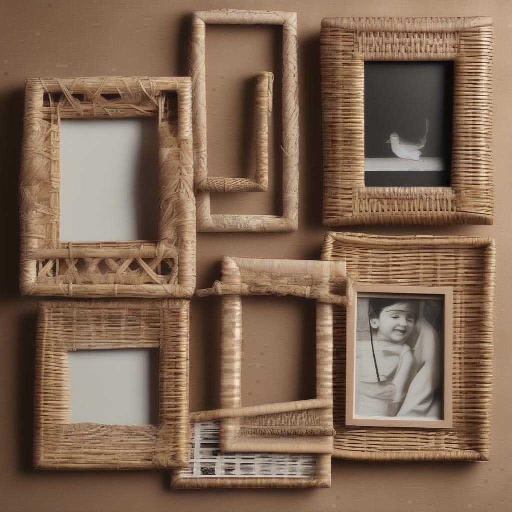 Wicker and Rattan Collage Picture Frames