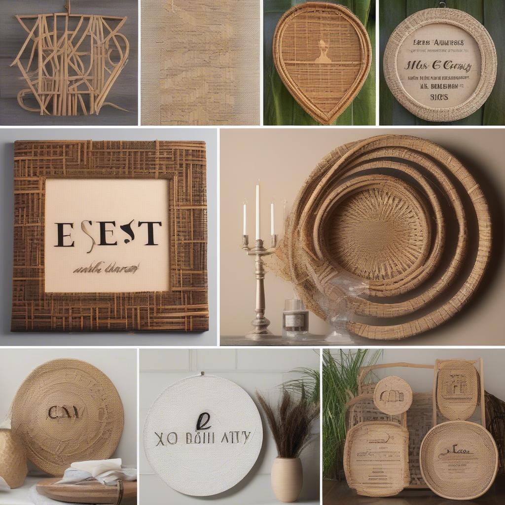 Examples of Wicker and Rattan Est Signs