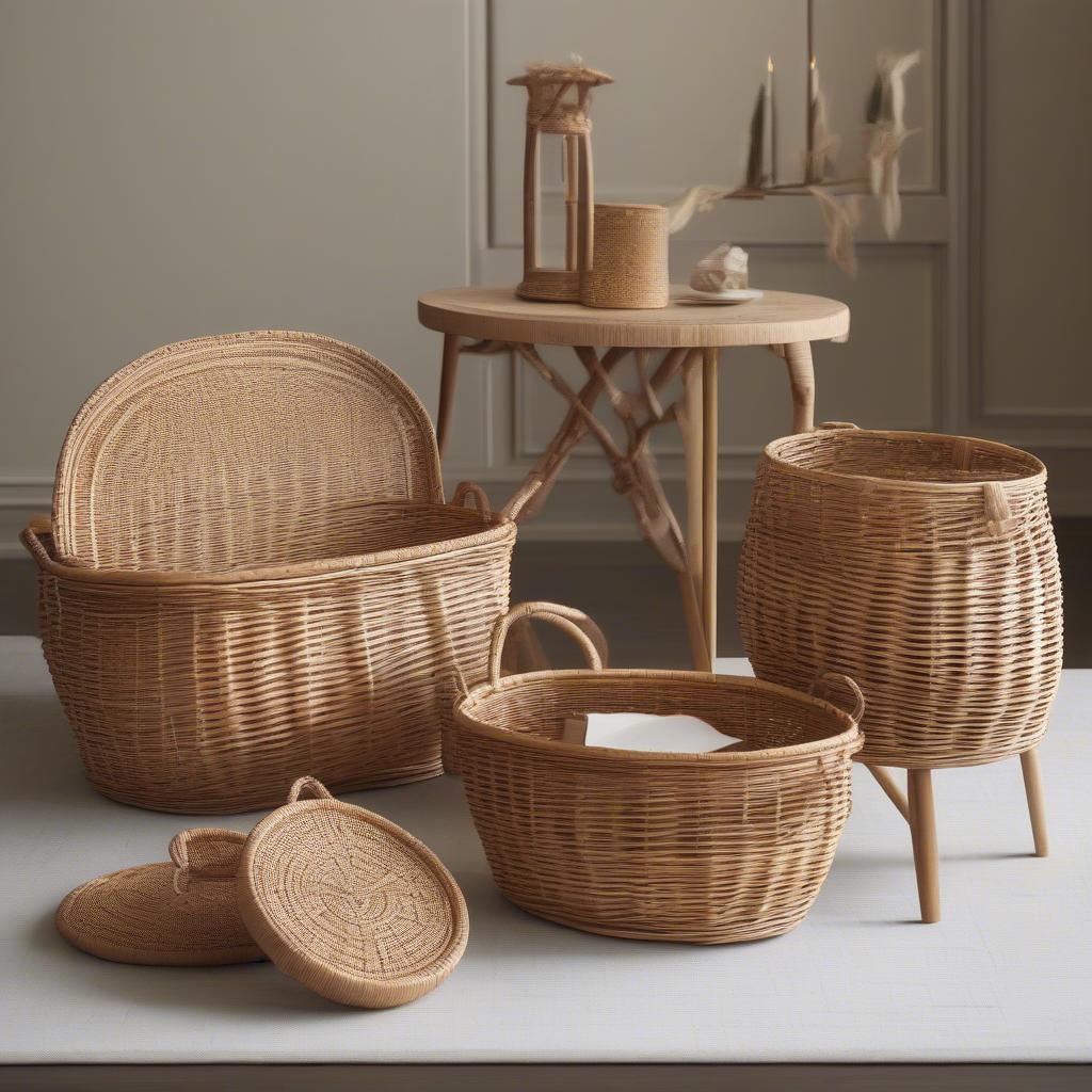 A collection of wicker and rattan gifts, perfect for expressing enduring love