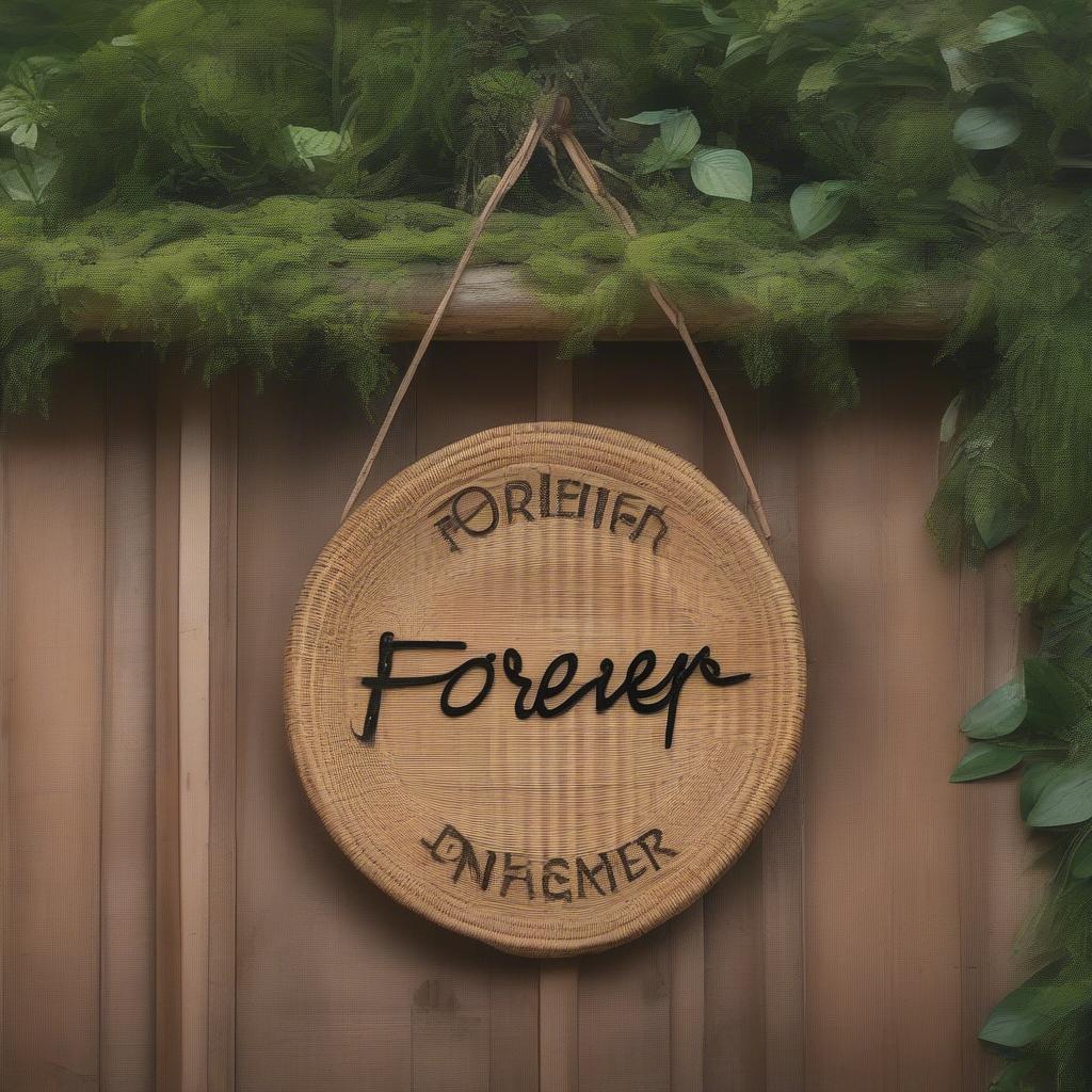 Wicker and Rattan Forever Sign