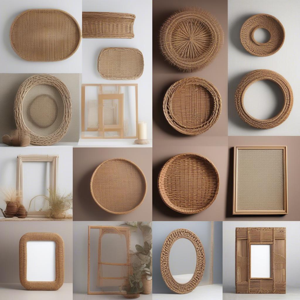 Wicker and Rattan Frames in Different Styles