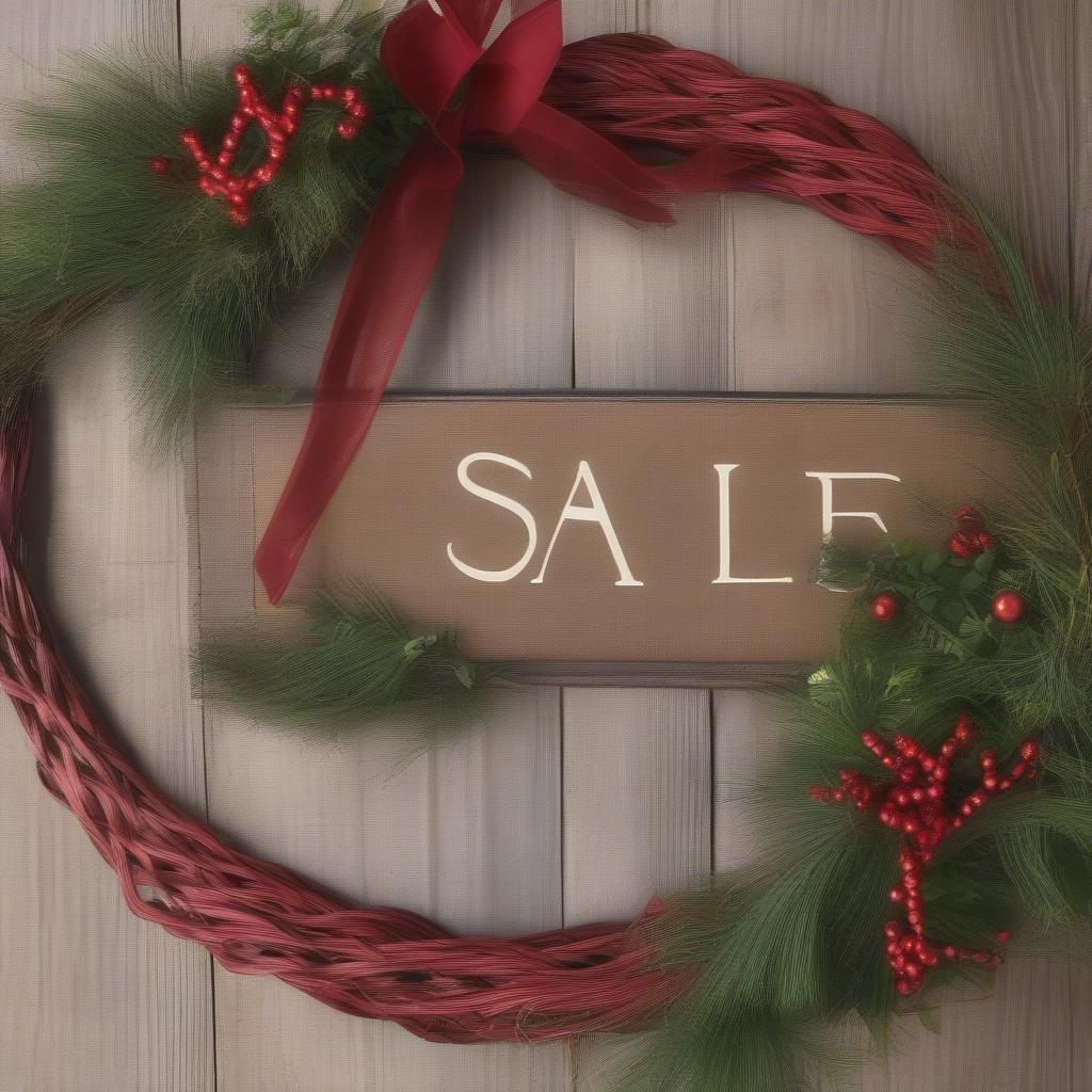 Wicker and Rattan Holiday Sale Sign