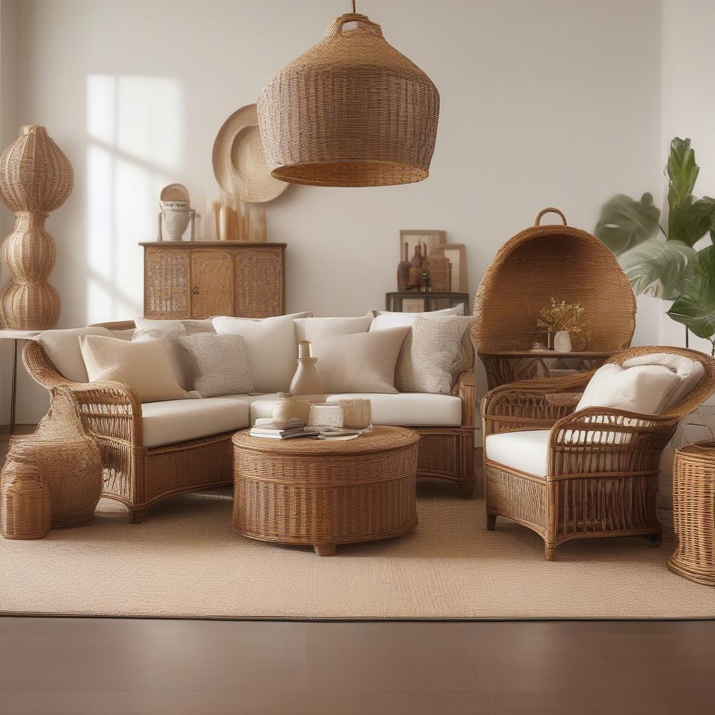 Wicker and Rattan in Home Decor