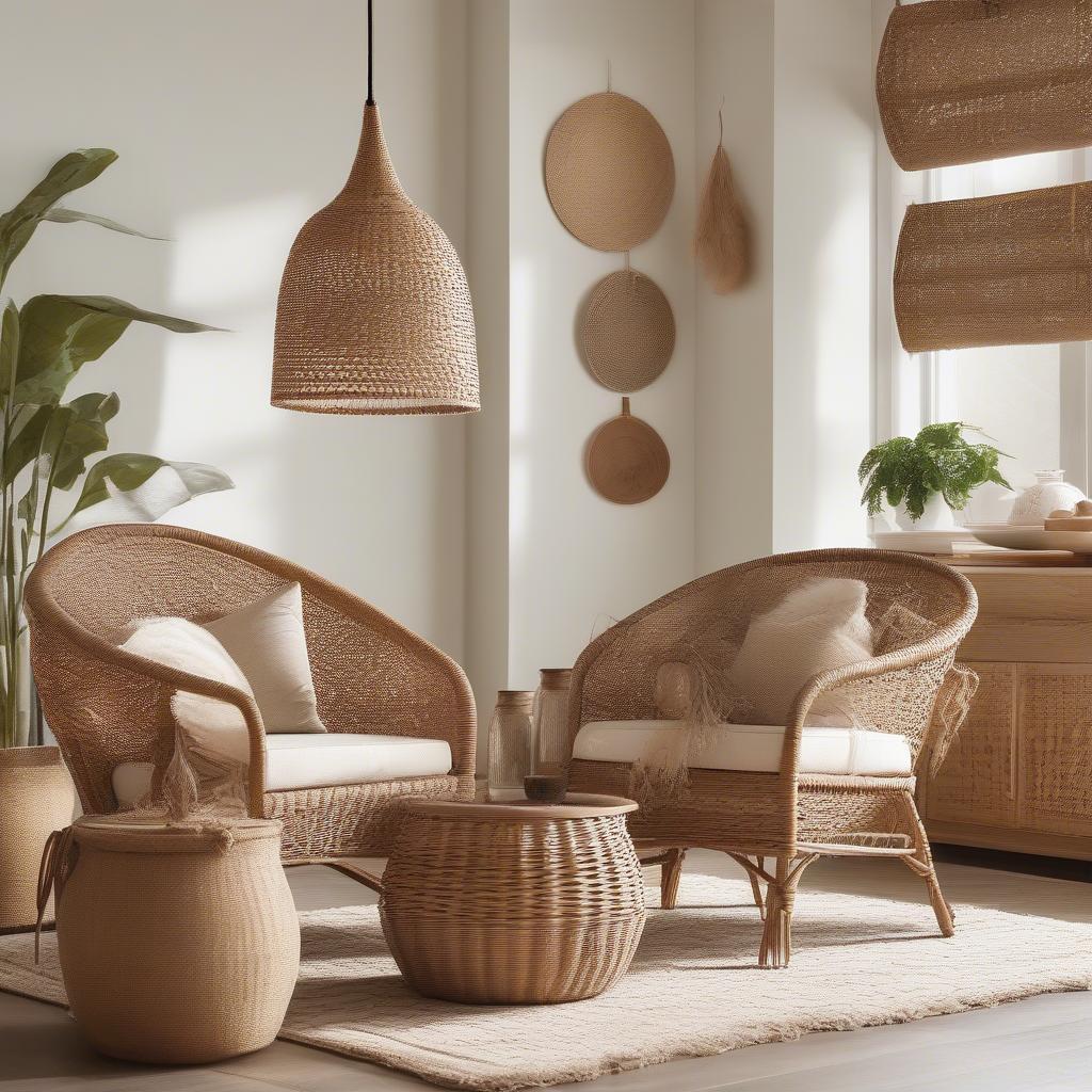 Wicker and Rattan in Home Decor