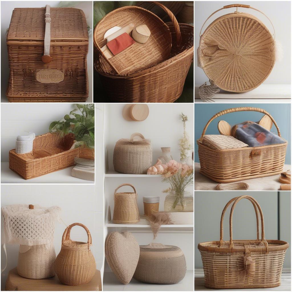 Variety of wicker and rattan gifts perfect for expressing "I Love You More"