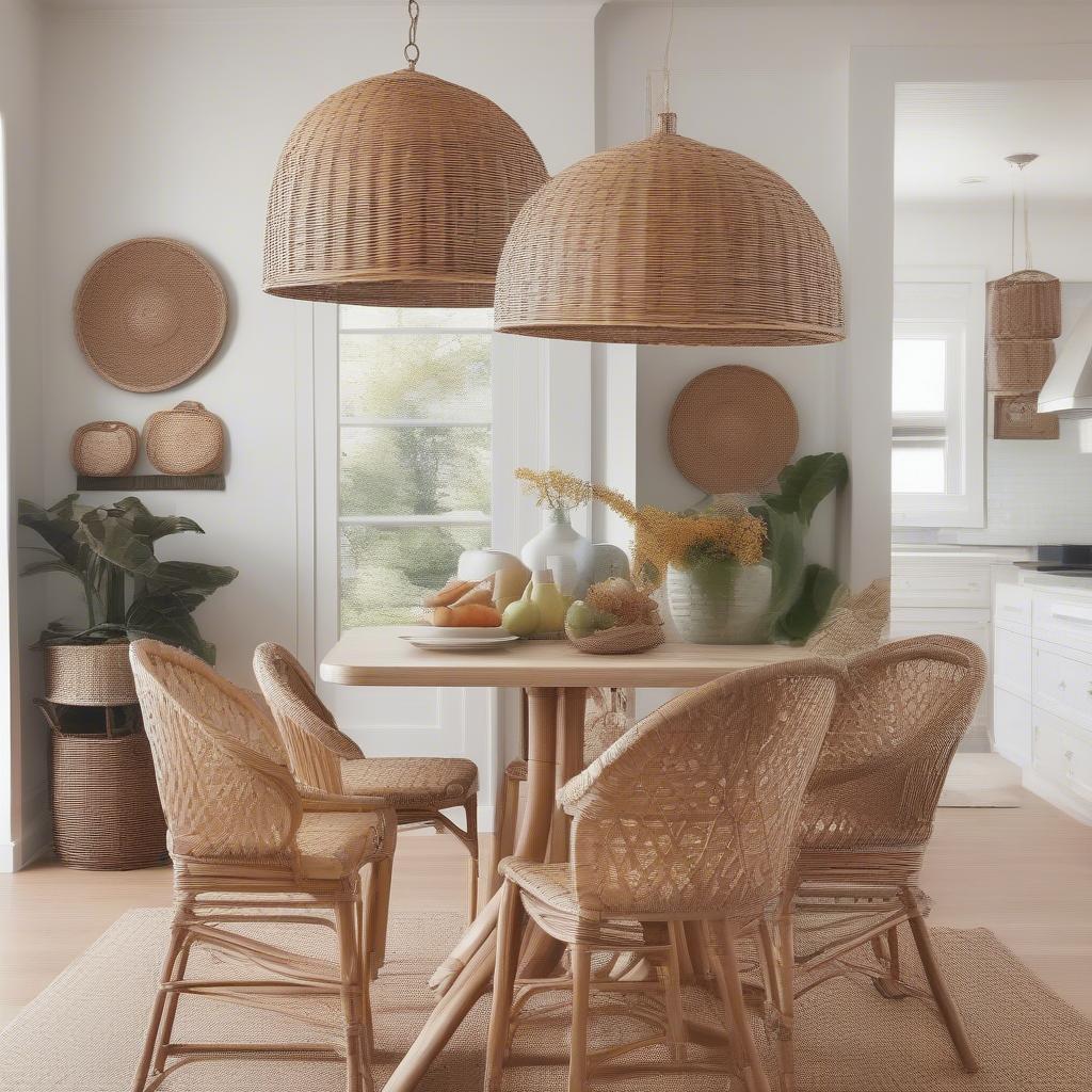 Wicker and Rattan Kitchen Decor