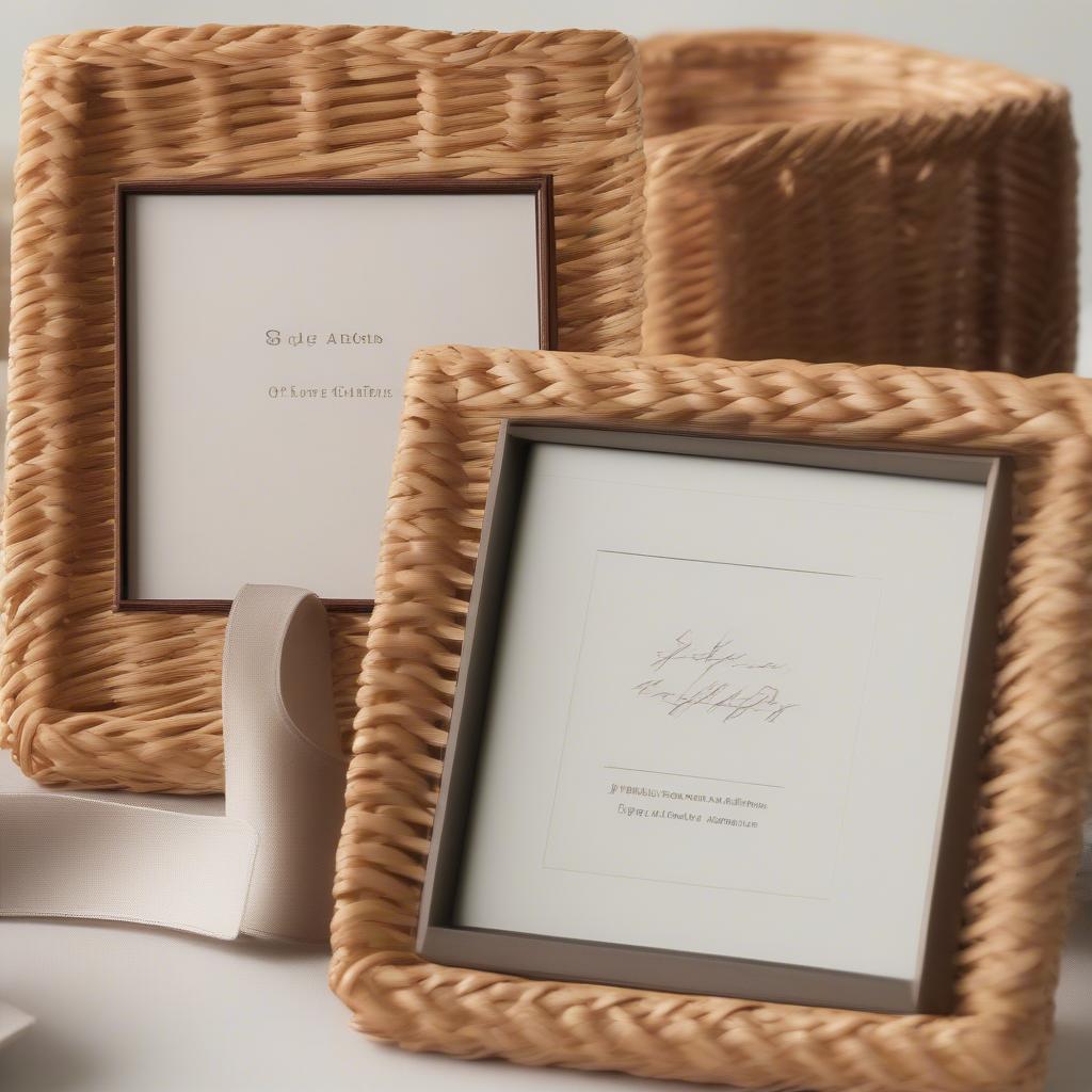 Wicker and Rattan Picture Holders