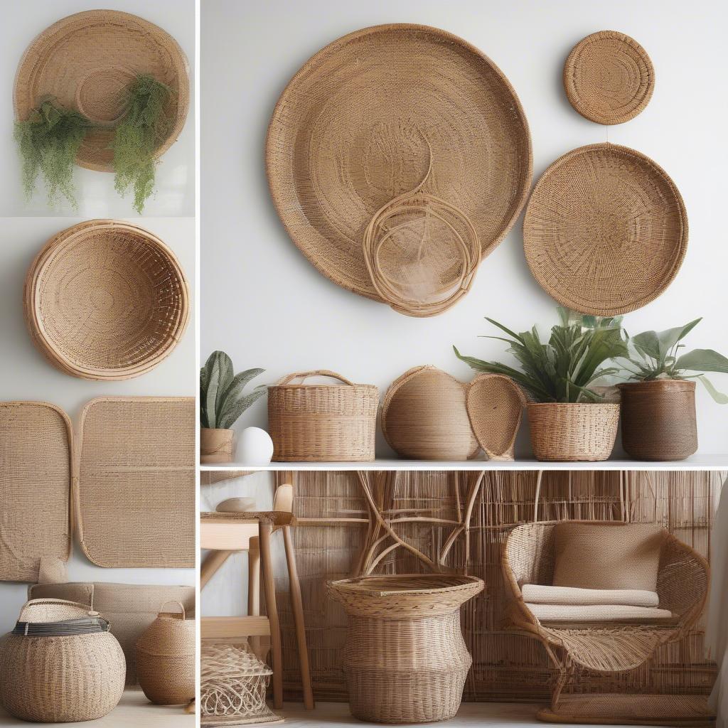 Wicker and Rattan Wall Art Ideas