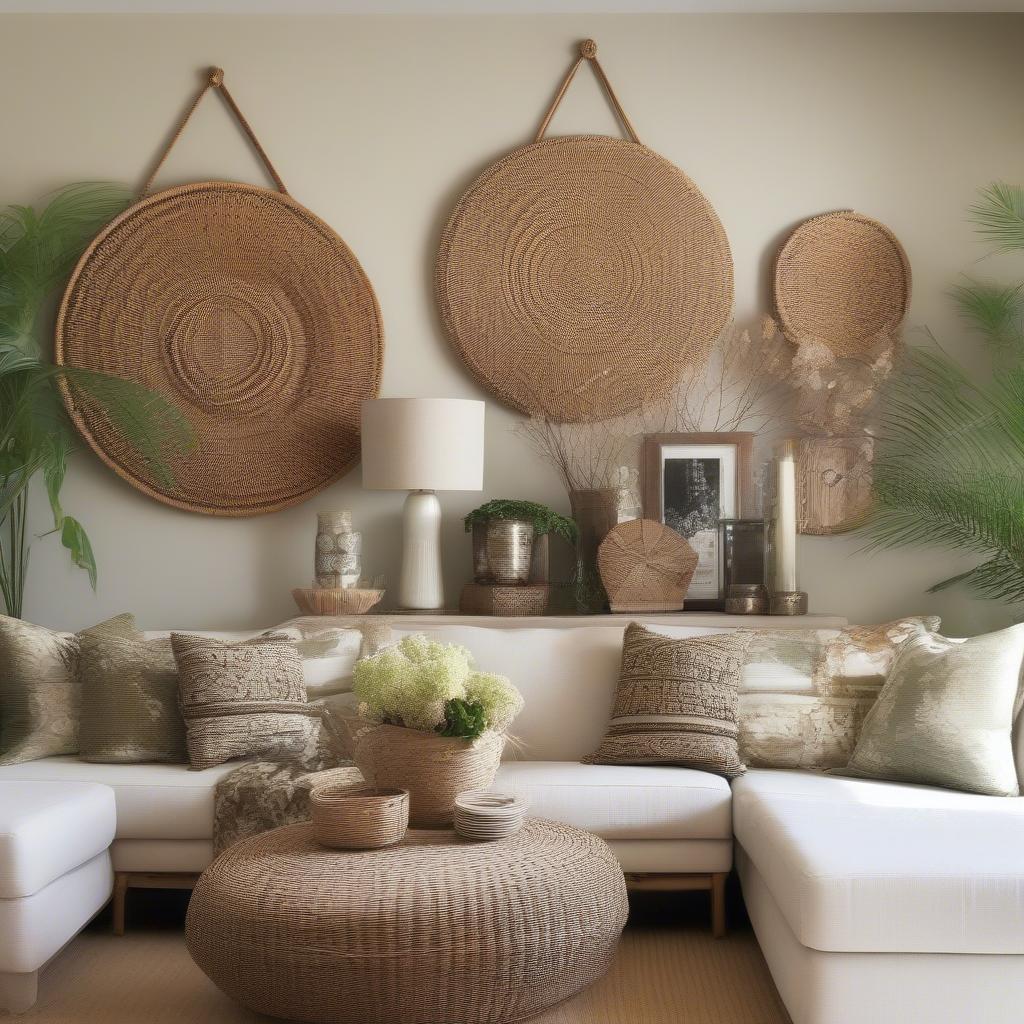 Wicker and Rattan Wall Decor