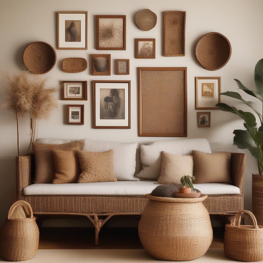 Wicker and Rattan Wall Decor Ideas