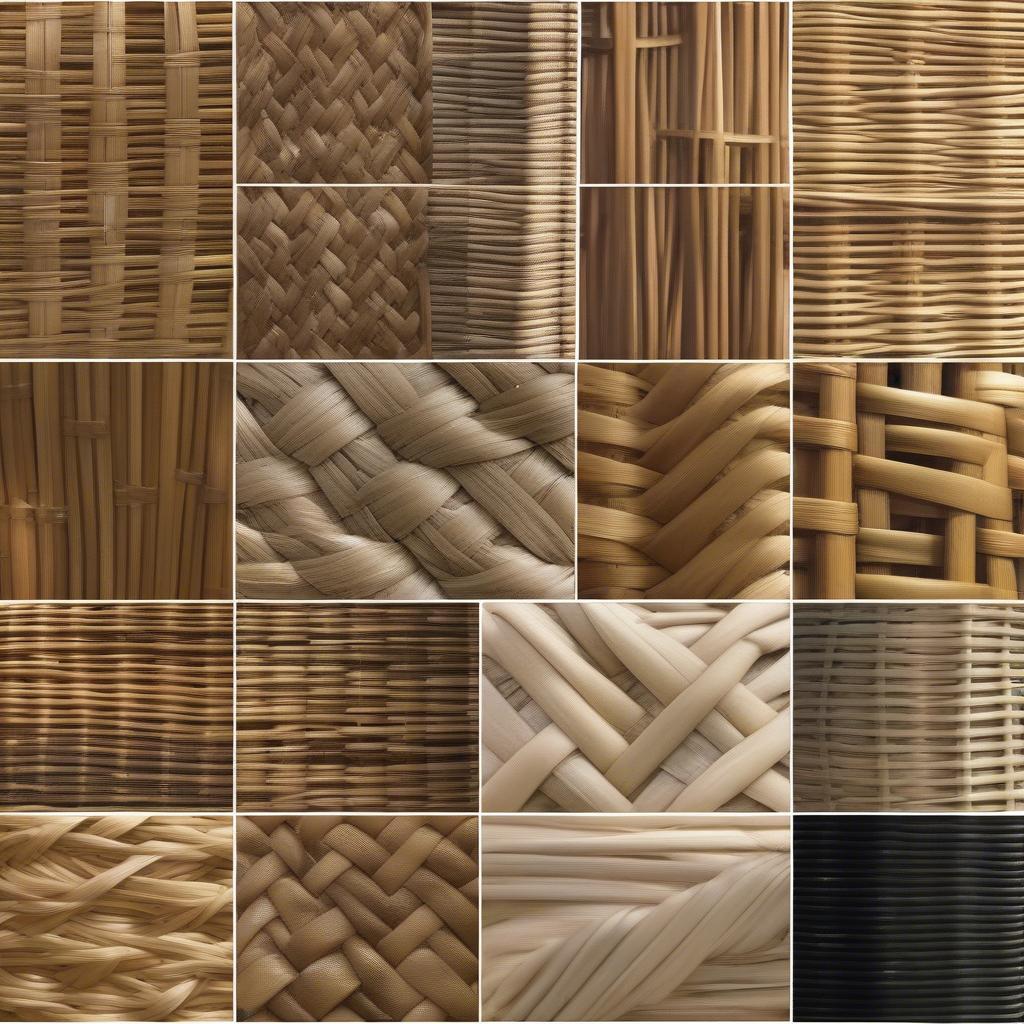 Various Wicker and Rattan Weave Patterns