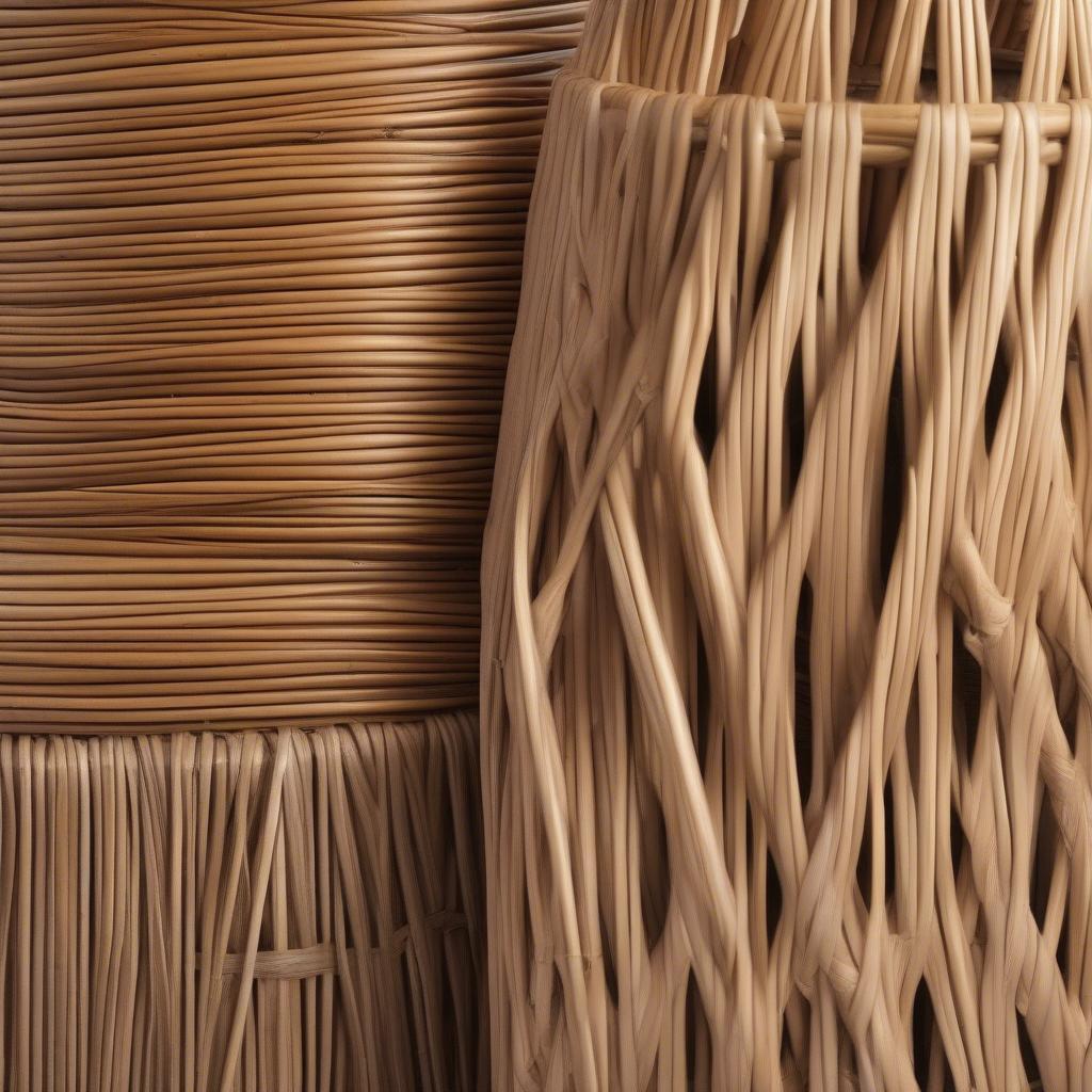 Comparing wicker and rattan materials