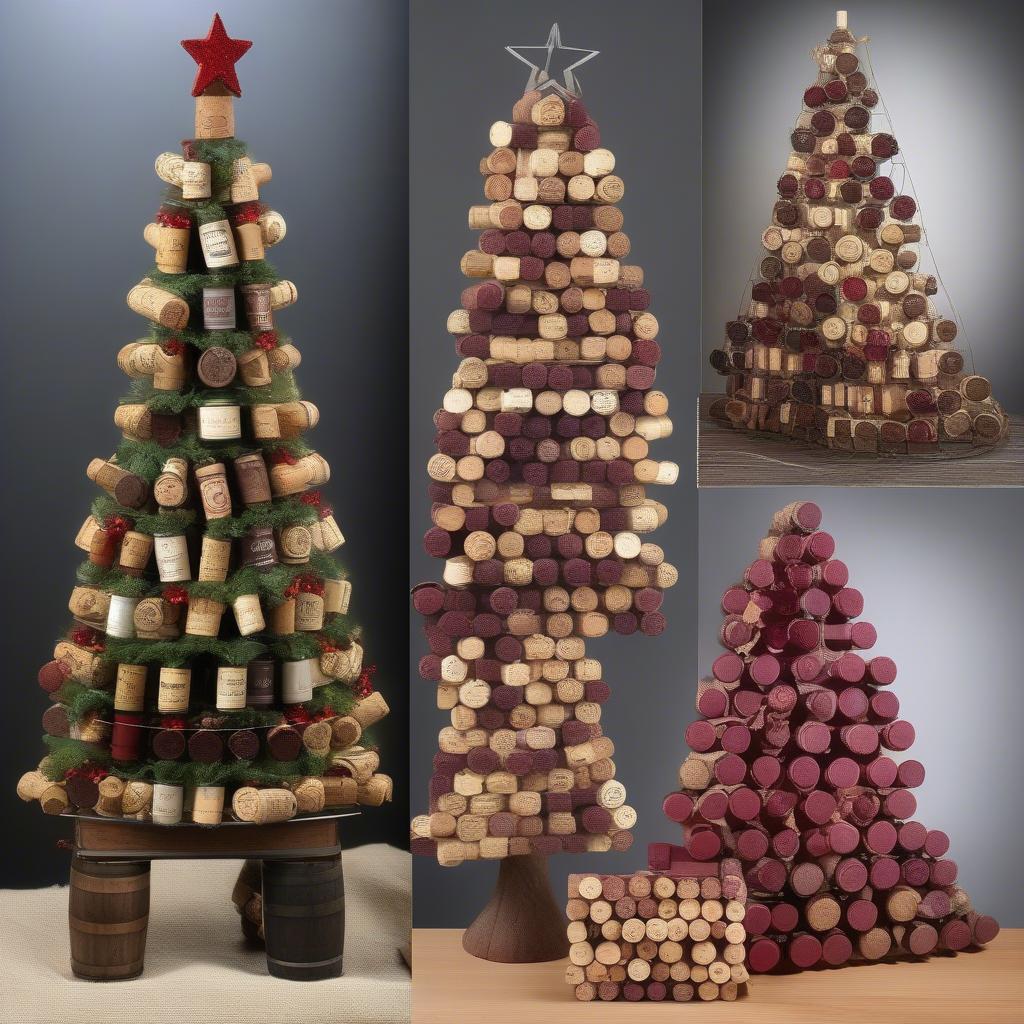 Different Styles of Wine Christmas Trees