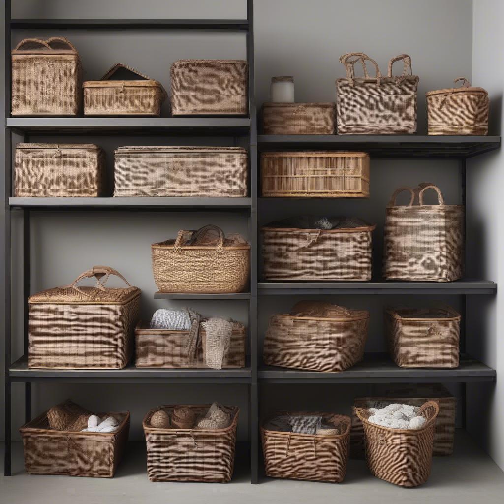 Wicker and Rattan Storage Solutions for a Winter Warehouse