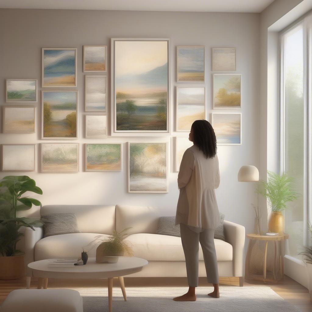 Choosing the perfect canvas art for her living room