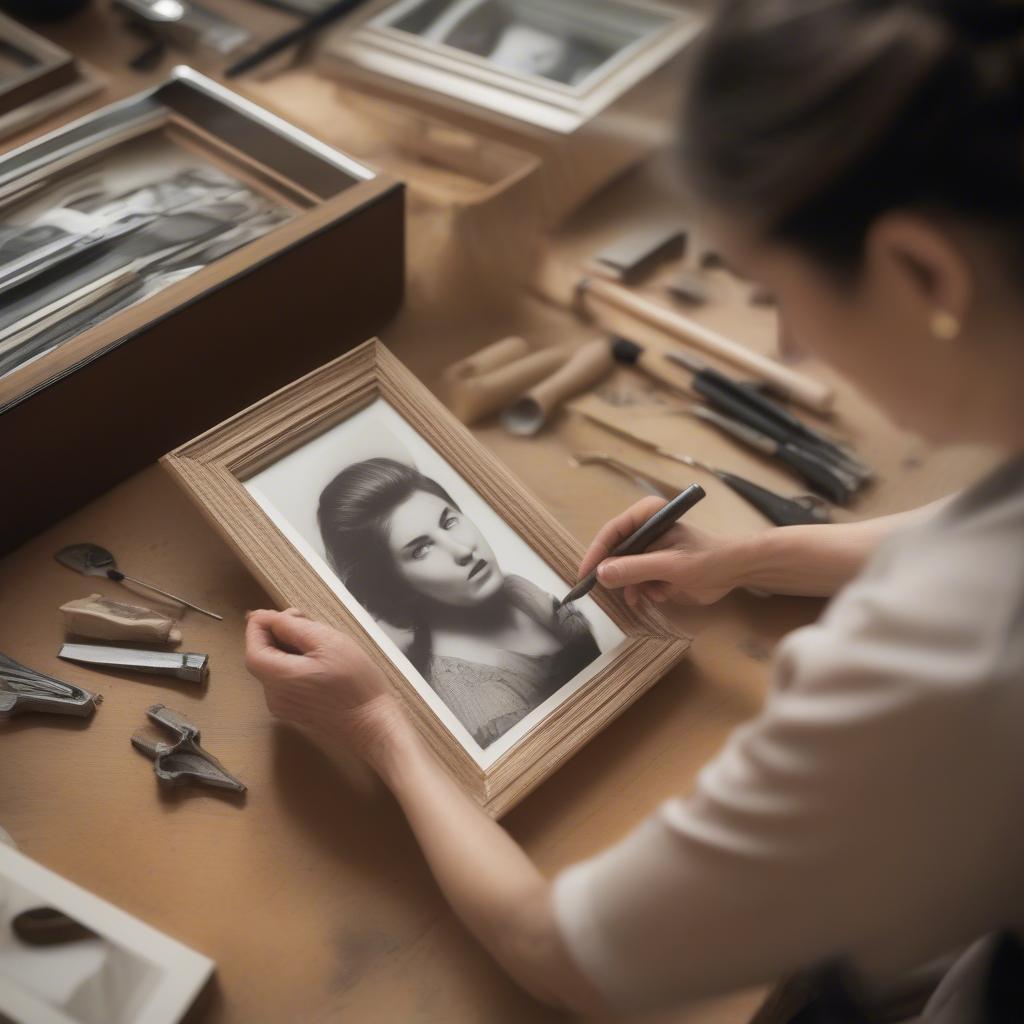 Woman Framing a Photo 