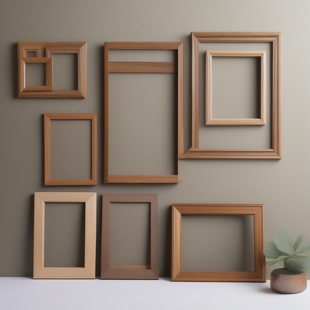 Various Wood 8x10 Frames Displayed