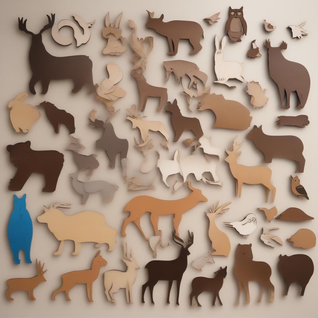 Variety of Wood Animal Cutouts