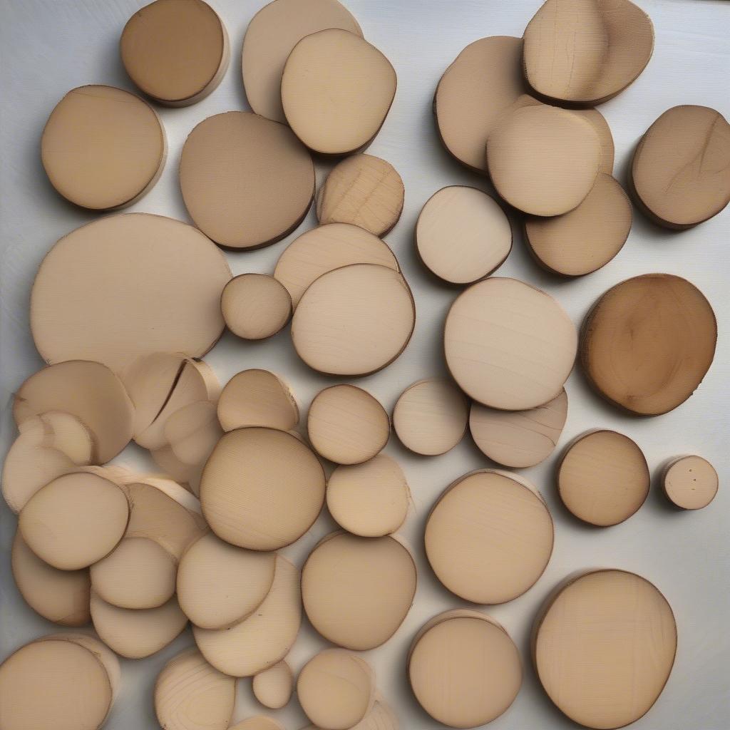 Various Sizes of Wood Circles for Crafting