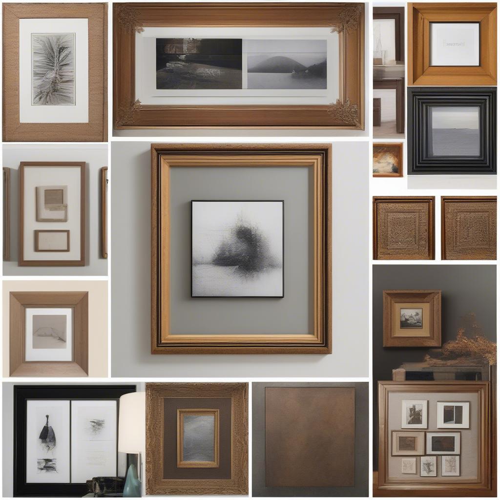 Variety of Wood Frame Artwork