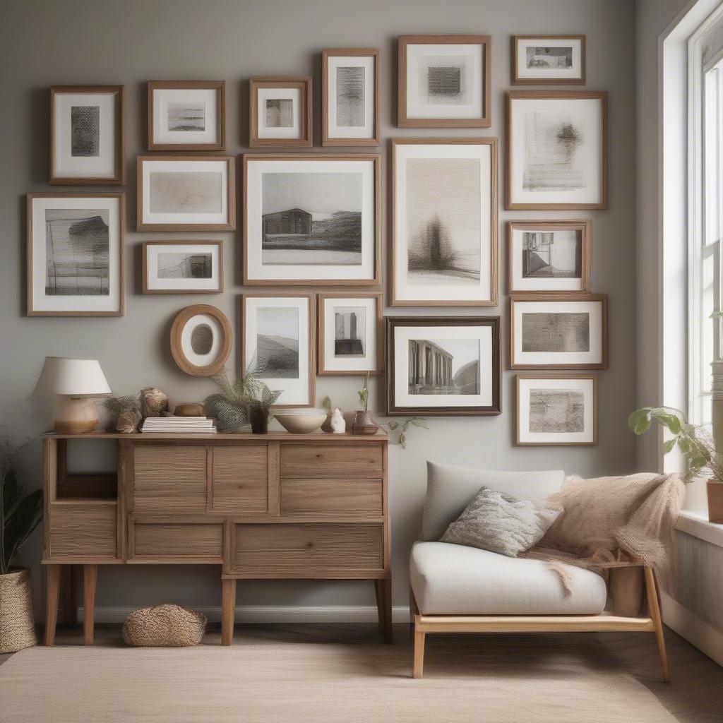 Creating a Gallery Wall with Wood Frames