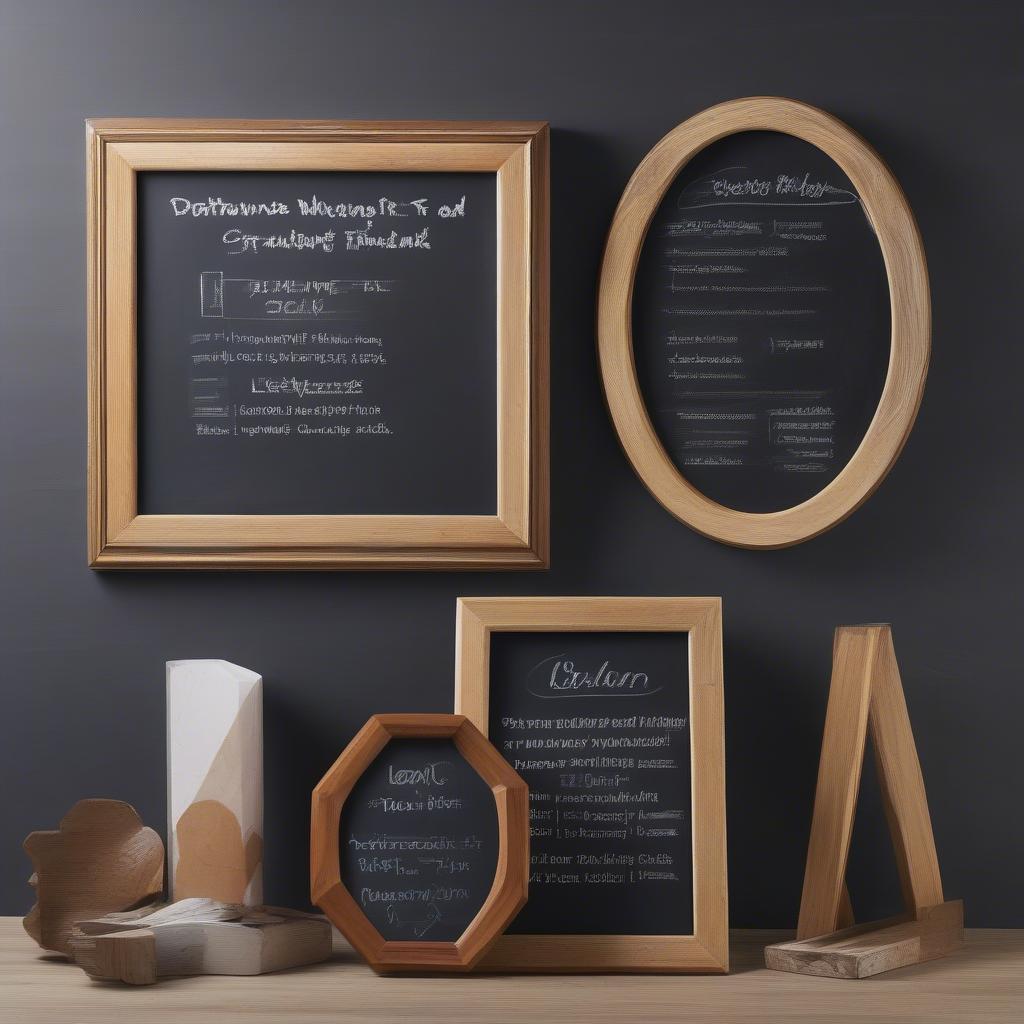 Different Wood Framed Chalkboard Styles