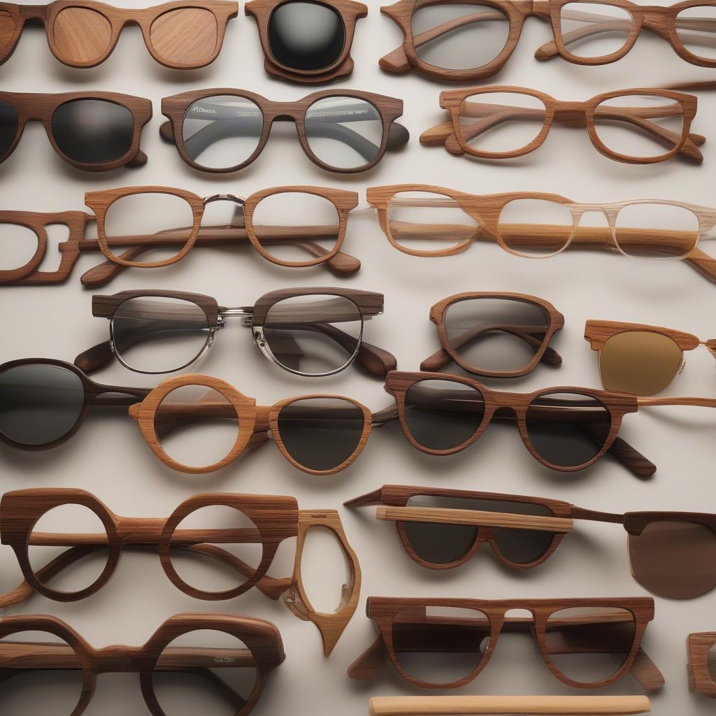 Variety of Wood Grain Glasses Frames Styles