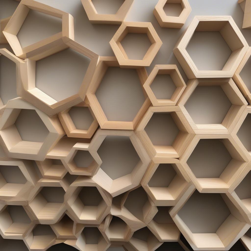 Comparing Different Sizes of Wood Hexagon Frames