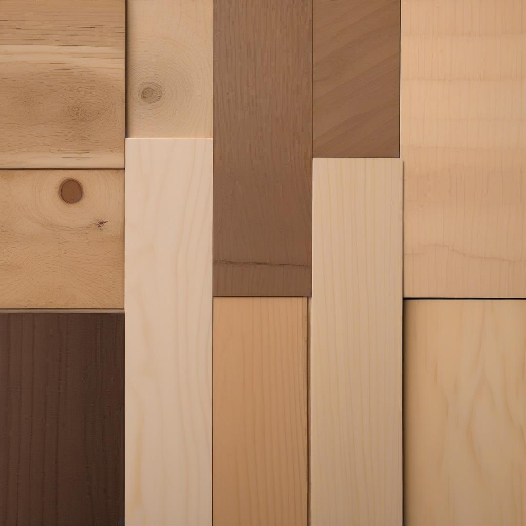 Different Wood Types for Name Cutouts